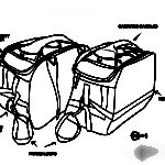 Line view saddle bag